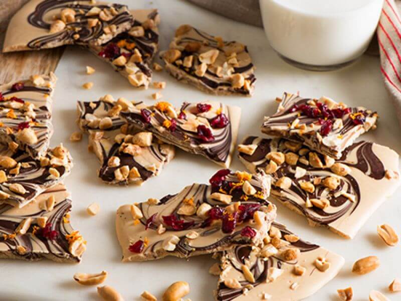 Charmaine Broughton Recipe Holiday Gifts from the Kitchen Peanut Butter Swirled Bark