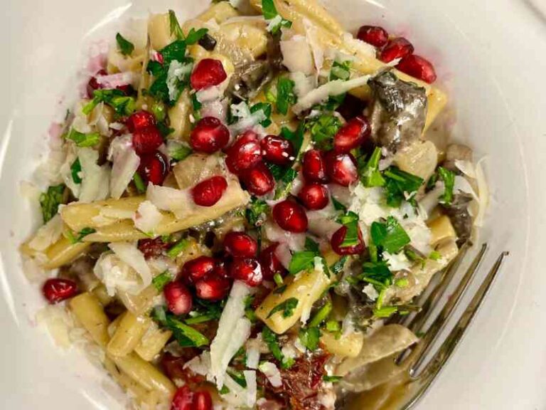 Charmaine Broughton Blog Recipe Pasta with Mushrooms Sundried Tomatoes and Gorgonzola Cream