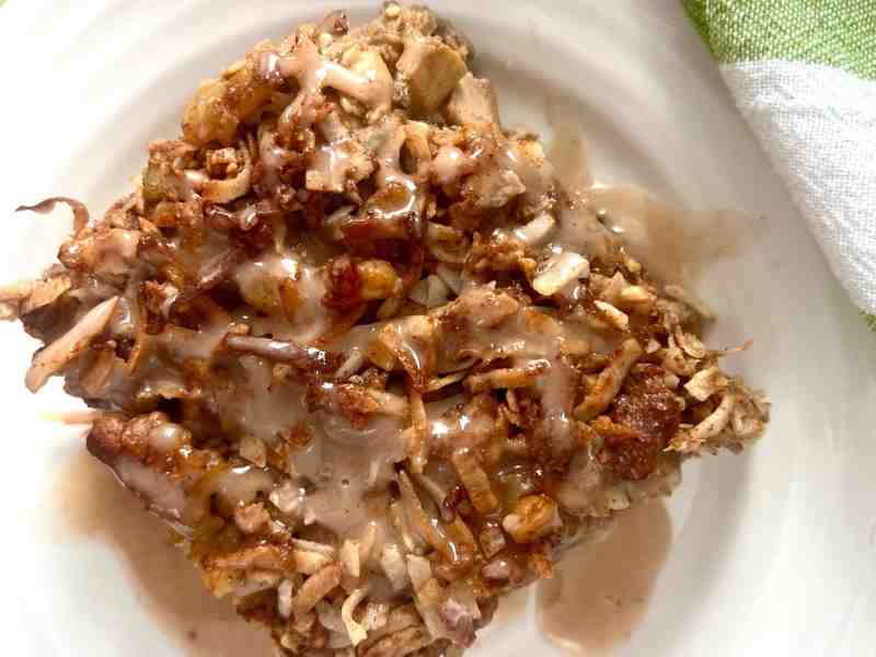 Charmaine Broughton Blog Recipe Apple, Coconut & Cottage Cheese Oatmeal Bake with Coconut Crunch Topping and Cinnamon Drizzle .jpg