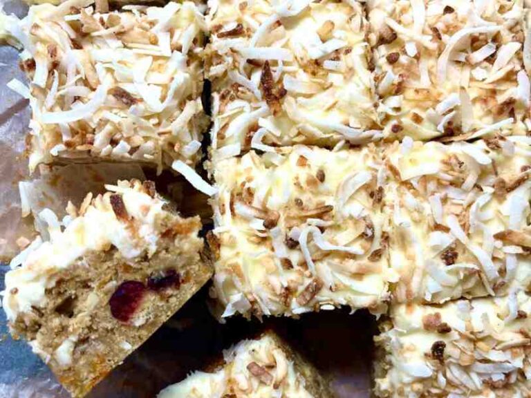Charmaine Broughton Blog Char’s Carrot Cake Blondies With Citrus Coconut Cream Cheese Frosting