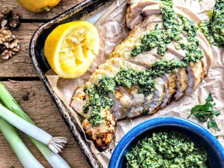 Ontario Turkey Breast with Zesty Mint & Green Onion Pesto