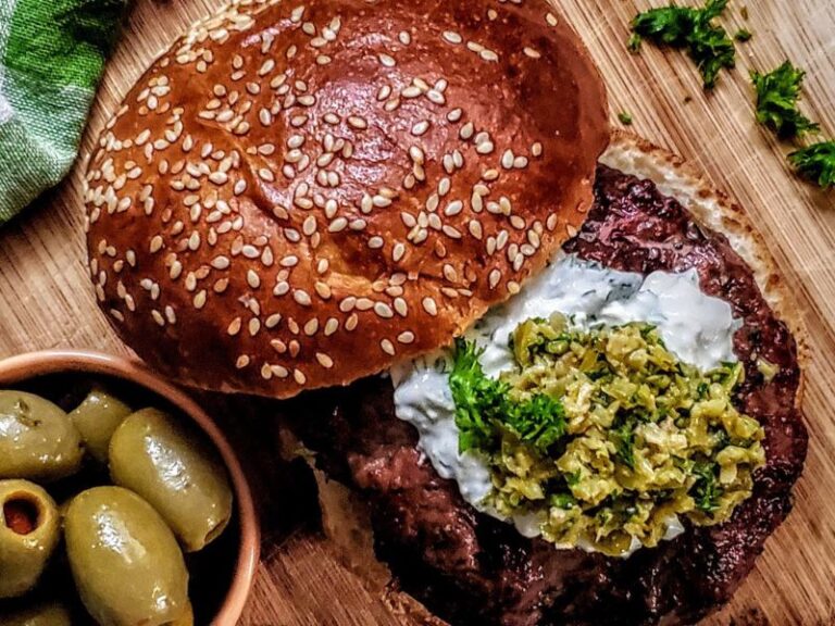 Charmaine Broughton Blog Recipes Char’s Sloppy Lamb Burgers with Olive Tapenade & Lemon Yogurt