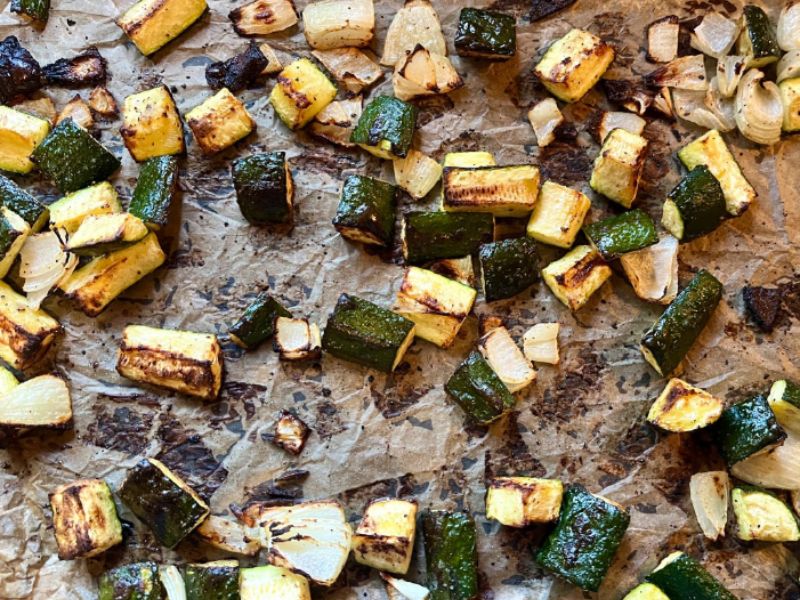 Charmaine Broughton Blog Recipes Zucchini, Tomato & Olive Sheet Pan Lasagna Noodle Bake - Baked Zuccini