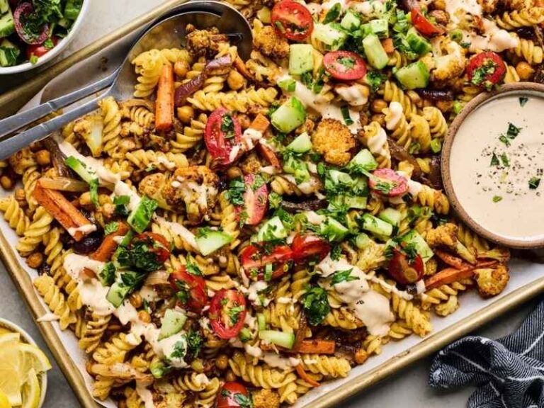 Charmaine Broughton Blog Recipe Char’s Sheet Pan Chickpea Pasta Shawarma