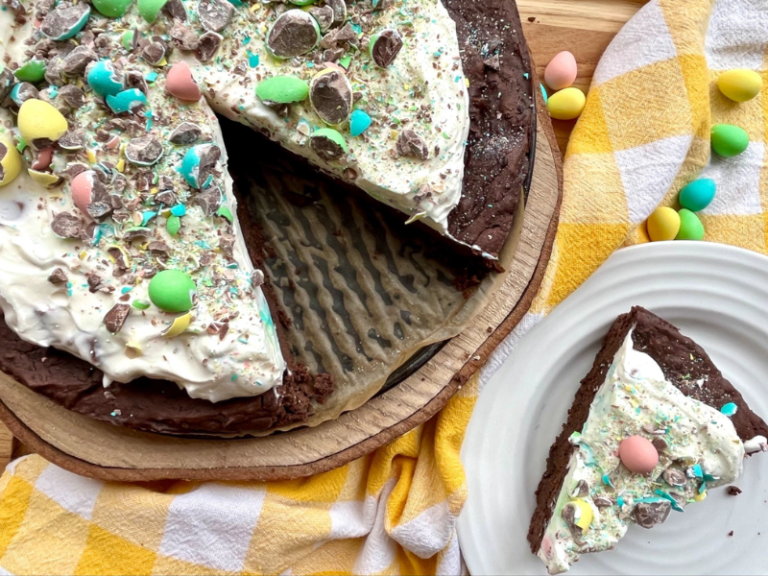 Charmaine Broughton Blog Recipes Black Bean Brownie Cake with Whipped Cream Cheese Frosting & Mini Eggs