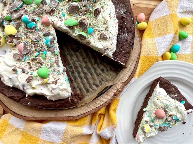 Charmaine Broughton Blog Recipes Black Bean Brownie Cake with Whipped Cream Cheese Frosting & Mini Eggs