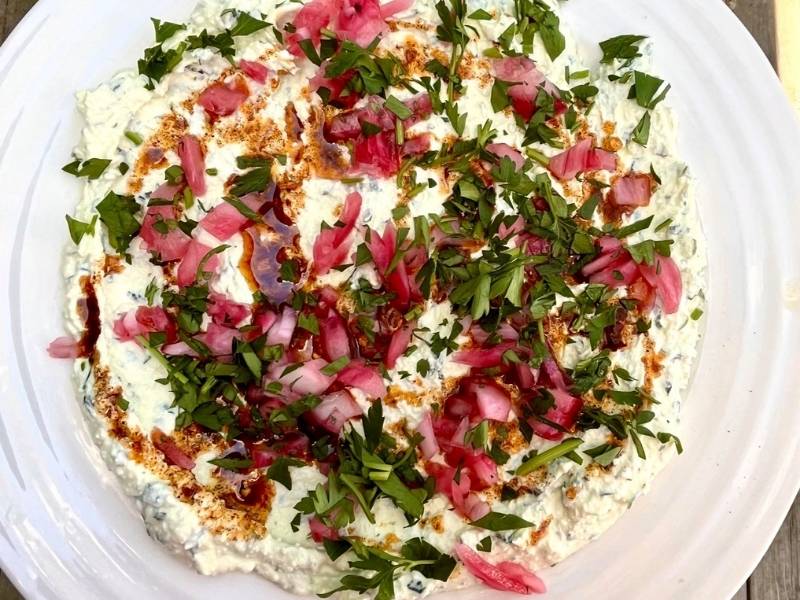 Charmaine Broughton Recipes Blog Char’s Whipped Feta with Chili Oil & Pickled Onions